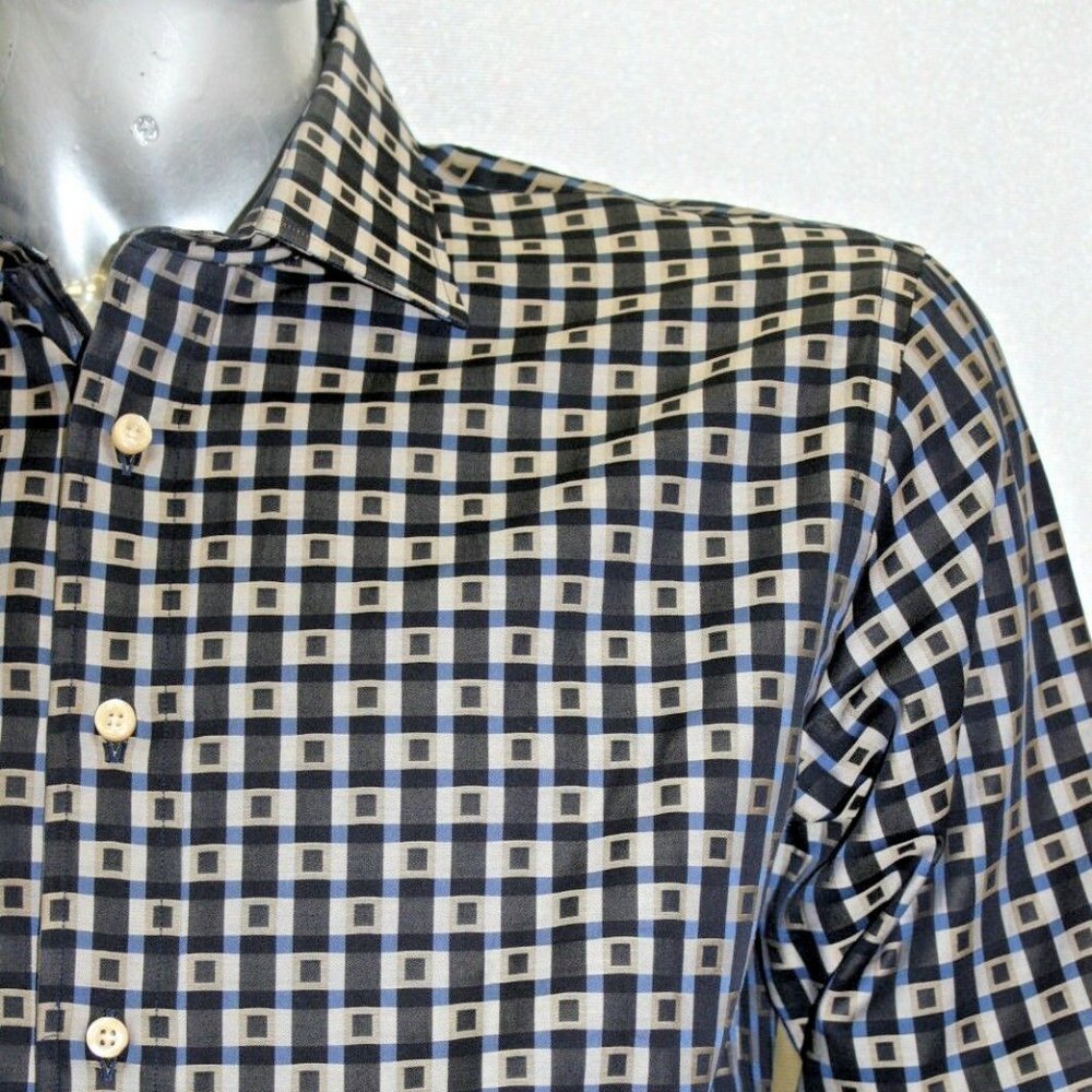 Men's Rufus Black | Khaki | Navy Long Sleeve Button Down Shirt